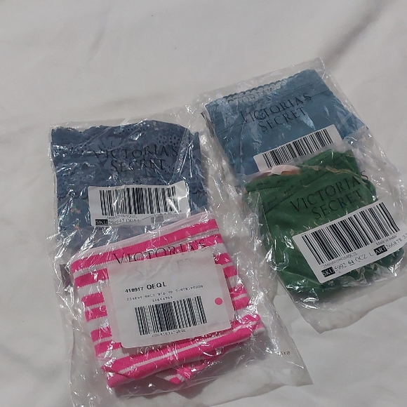 Victoria's Secret Other - Victoria's Secret/Pink Striped and Solid Panty - Pink, Blue, Green, Floral Sz L